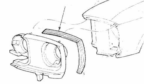 *1967-70 Ford Mustang, Mercury Cougar; Front Fender Extension Seal