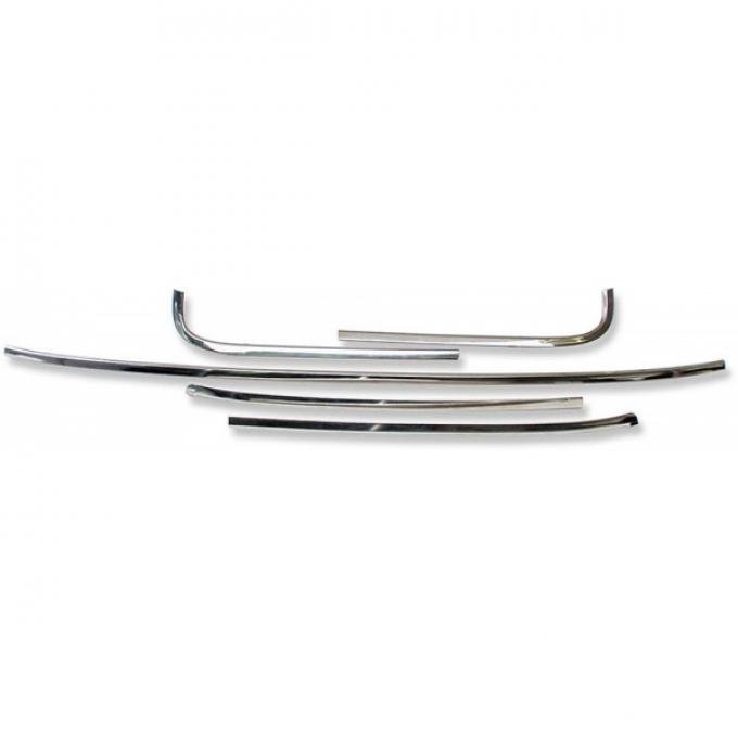 *1966-67 Chevrolet Chevelle, 2-Dr Coupe; Windshield Moldings - Chrome; RH & LH