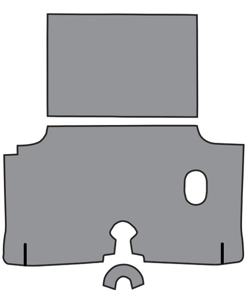 1960 Chevrolet Impala Trunk Mat In Carpet With Pad 01 Black Loop
