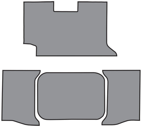 1962-1964 Chevrolet Impala Trunk Mat 2DR Convertible In Carpet With Pad 1001A Black Essex