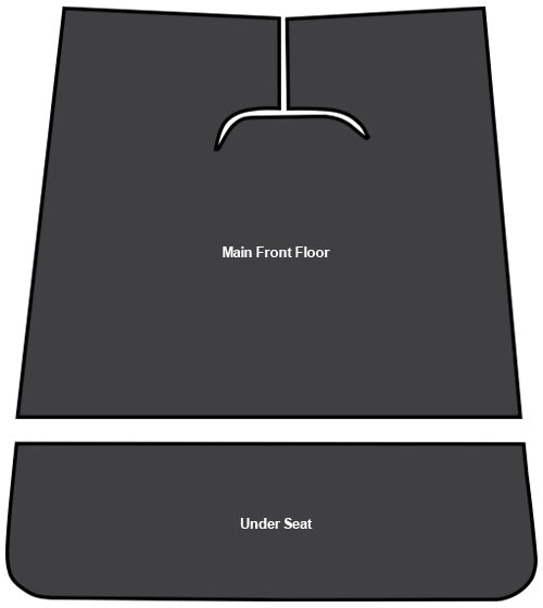 1948-1952 Ford F2 Sound Deadener 2pc EVA