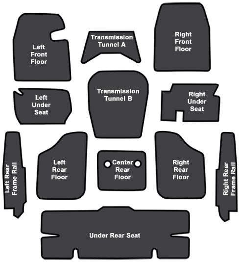 1961-1964 Pontiac Bonneville Sound Deadener 12pc EVA