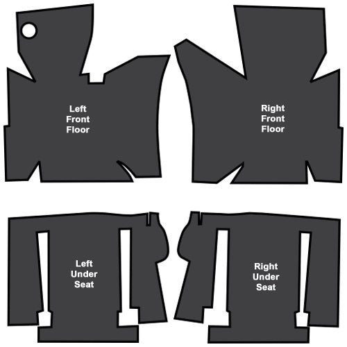 1963-1967 Chevrolet Corvette Roadster Sound Dead Front 4pc Mastic with Pad