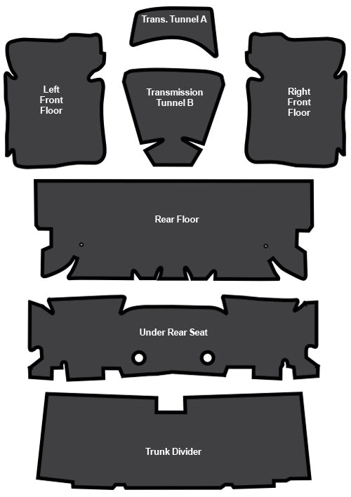 1970-1981 Chevrolet Camaro Sound Deadener 7pc EVA