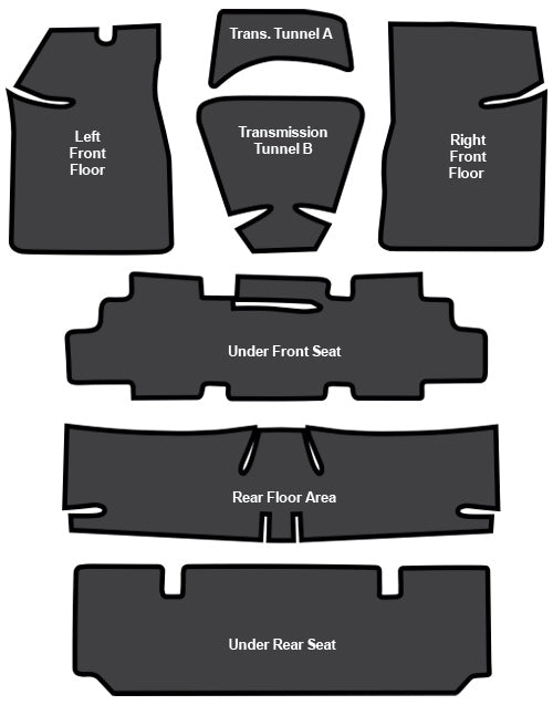 1970-1972 Chevrolet Monte Carlo Sound Deadener 7pc EVA