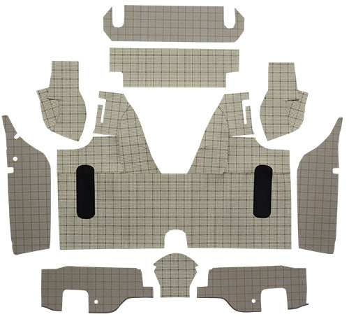 1958-1959 Ford Thunderbird Trunk Mat Convertible With Boards 21F Large Plaid Fleece