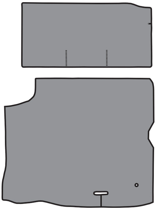 1964-1967 Buick Skylark Trunk Mat 02V Gray Houndstooth TM Vinyl