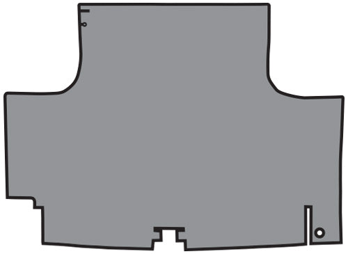 1964 Plymouth Fury Trunk Mat 01V Gray Plaid TM Vinyl