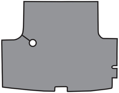 1970-1974 Plymouth Duster Trunk Mat 03V Gray Herringbone TM Vinyl