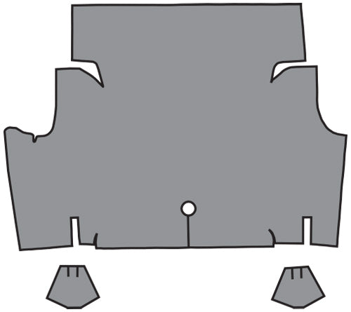 1964-1968 Ford Mustang Coupe/Convertible Trunk Mat 18V Mustang Spatter TM Vinyl