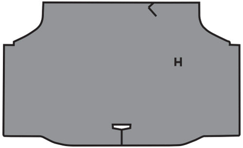 1968-1969 Oldsmobile Cutlass Trunk Mat 17FT Charcoal TM Felt