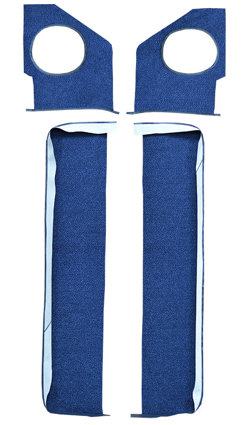 1965 Chevrolet Impala Door & Kick Panel Inserts Without Air 2DR 09 Medium Blue Loop
