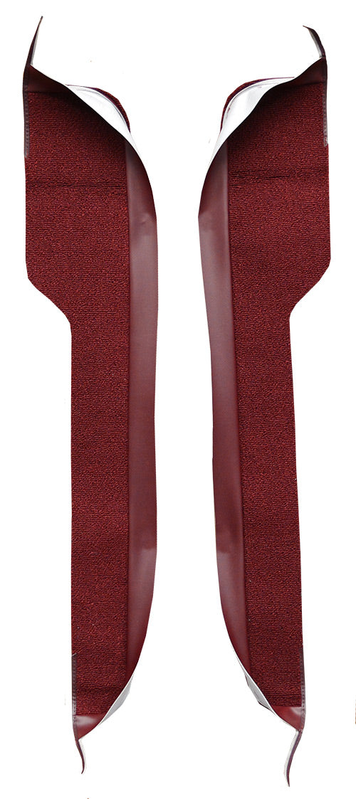 1969-1970 Ford Mustang Door Panel Inserts With Binding 2pc 625 Maroon Nylon