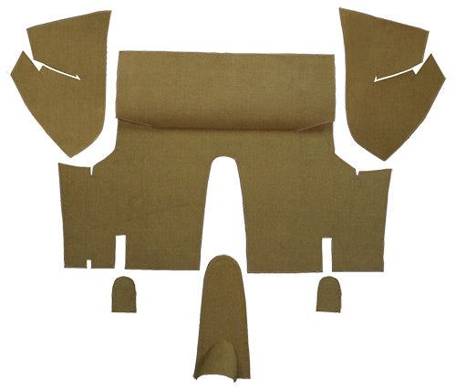 1971-1973 Ford Mustang Coupe Trunk Kit Floor Only Trunk Mat 614 Medium Saddle Nylon