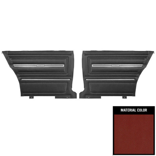 *1966 Chevelle, 2 Door Hardtop; Pre-Assembled Rear Side Panels - Red
