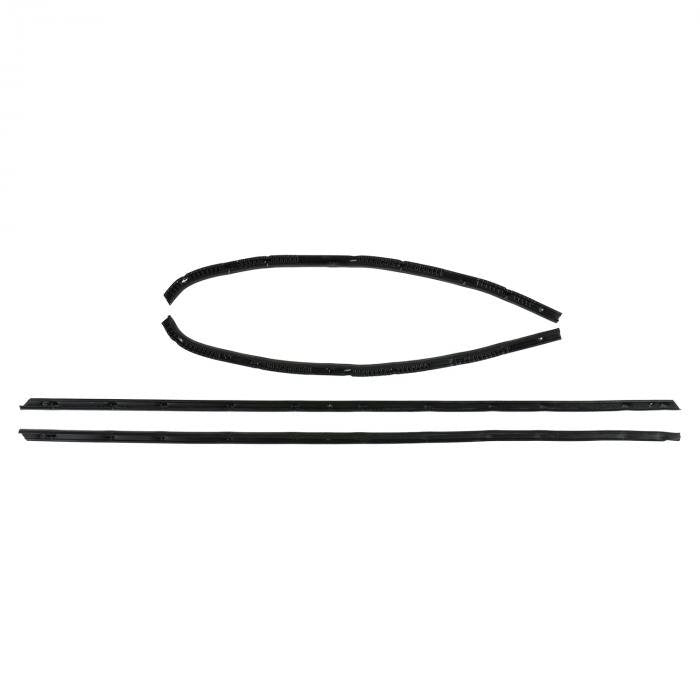 *1970-72 Oldsmobile Cutlass S, 442 Hardtop; Window Felts (8pcs) Outers w/ Reveal Molding
