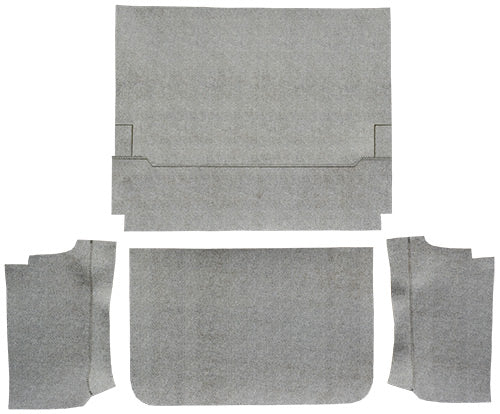 1965-1966 Ford Galaxie Trunk Mat 26B Black & Gray Basket Weave Burtex