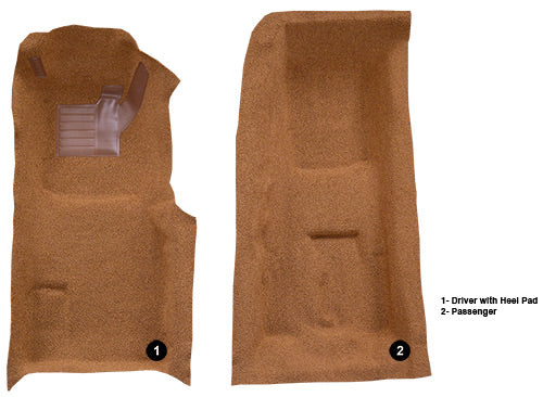 1971-1975 Chevrolet Corvette 4spd Front With Pad 801 Black Cutpile
