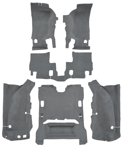 2007-2010 Jeep Wrangler 2DR Complete 801 Black Cutpile