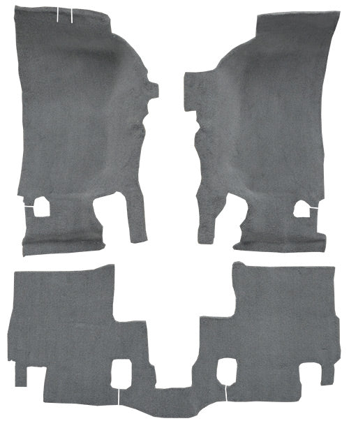 2007-2010 Jeep Wrangler 2DR Pass Area 801 Black Cutpile Mass
