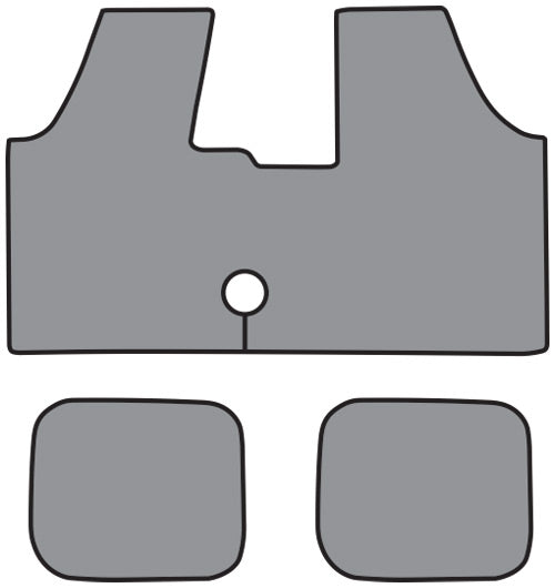 1965-1969 Chevrolet Corvair Floor Shift 1pc Frt & 2pc Rrs Floor Mat Loop (CH100FA, FM5018R)