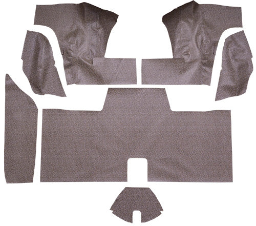1961-1963 Ford Thunderbird Trunk Mat Hardtop Without Boards 25B Black & Gray Small Plaid Burtex