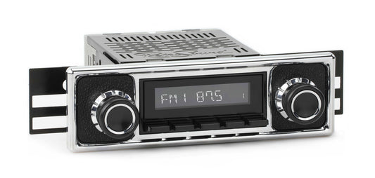 1955-1966 Mercedes-Benz 220 RetroRadio with Black Pebbled/Chrome Faceplate