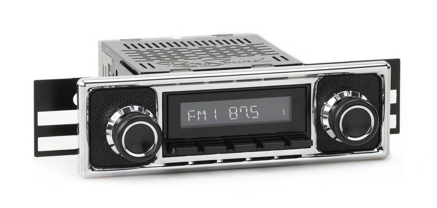 1960-1966 Mercedes-Benz 300 RetroRadio with Black Pebbled/Chrome Faceplate