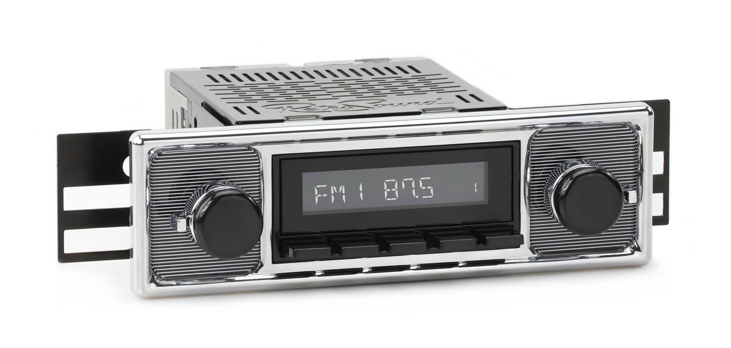1955-1963 Mercedes-Benz 180 RetroRadio with Pinstripe/Chrome Faceplate