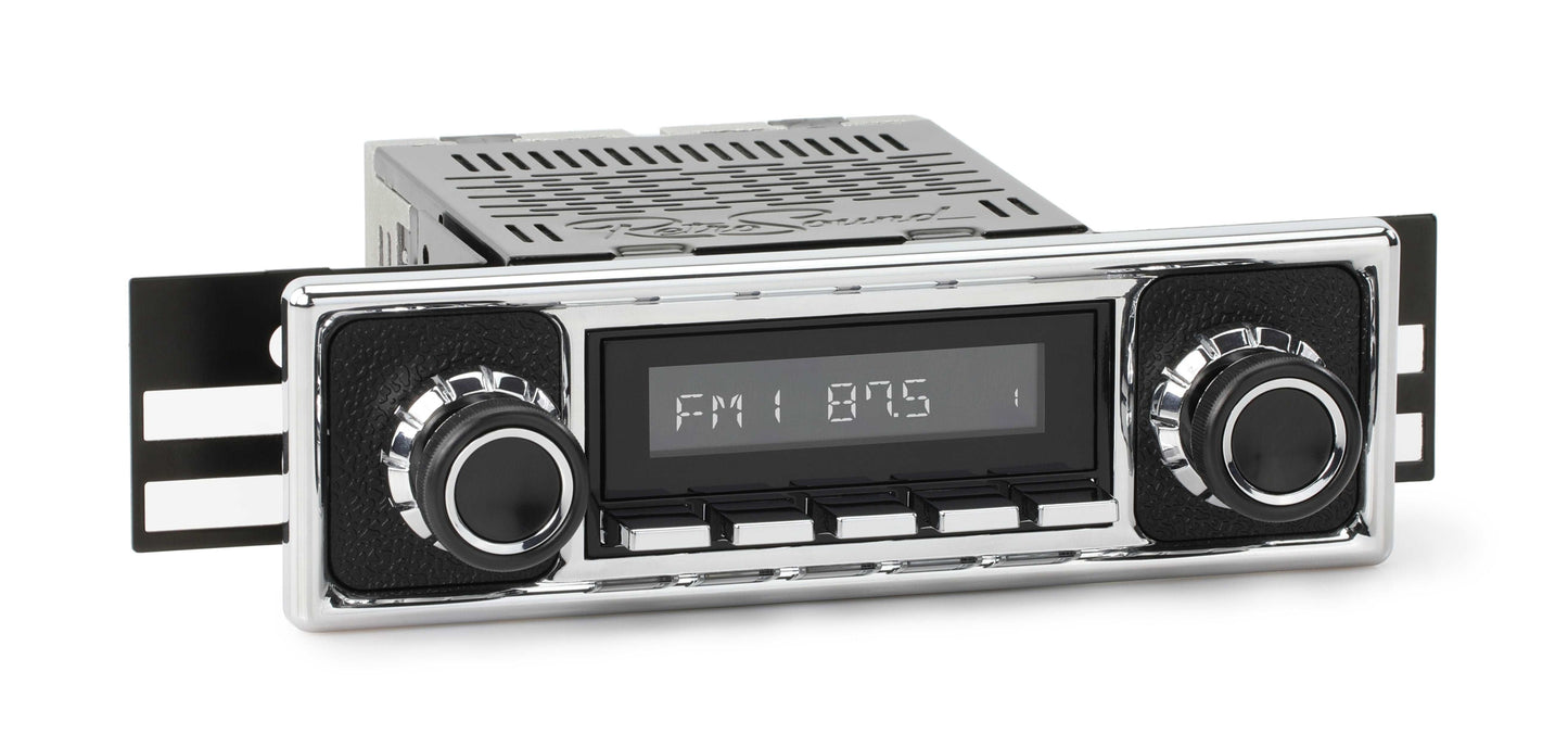 1955-1965 Mercedes-Benz 190 RetroRadio with Black Pebbled/Chrome Faceplate