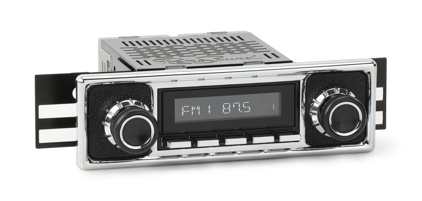 1960-1966 Mercedes-Benz 300 RetroRadio with Black Pebbled/Chrome Faceplate