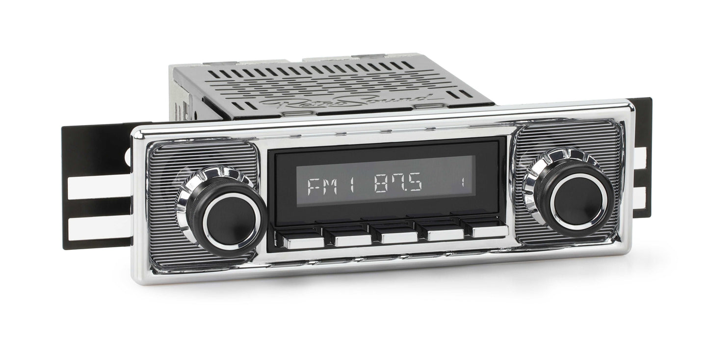 1955-1963 Mercedes-Benz 180 RetroRadio with Pinstripe/Chrome Faceplate