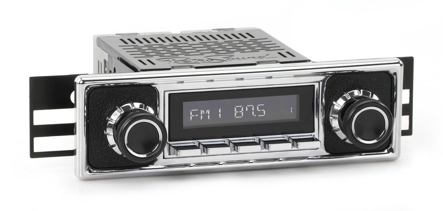 1955-1959 Mercedes-Benz 300 Series RetroRadio with Black Pebbled/Chrome Faceplate