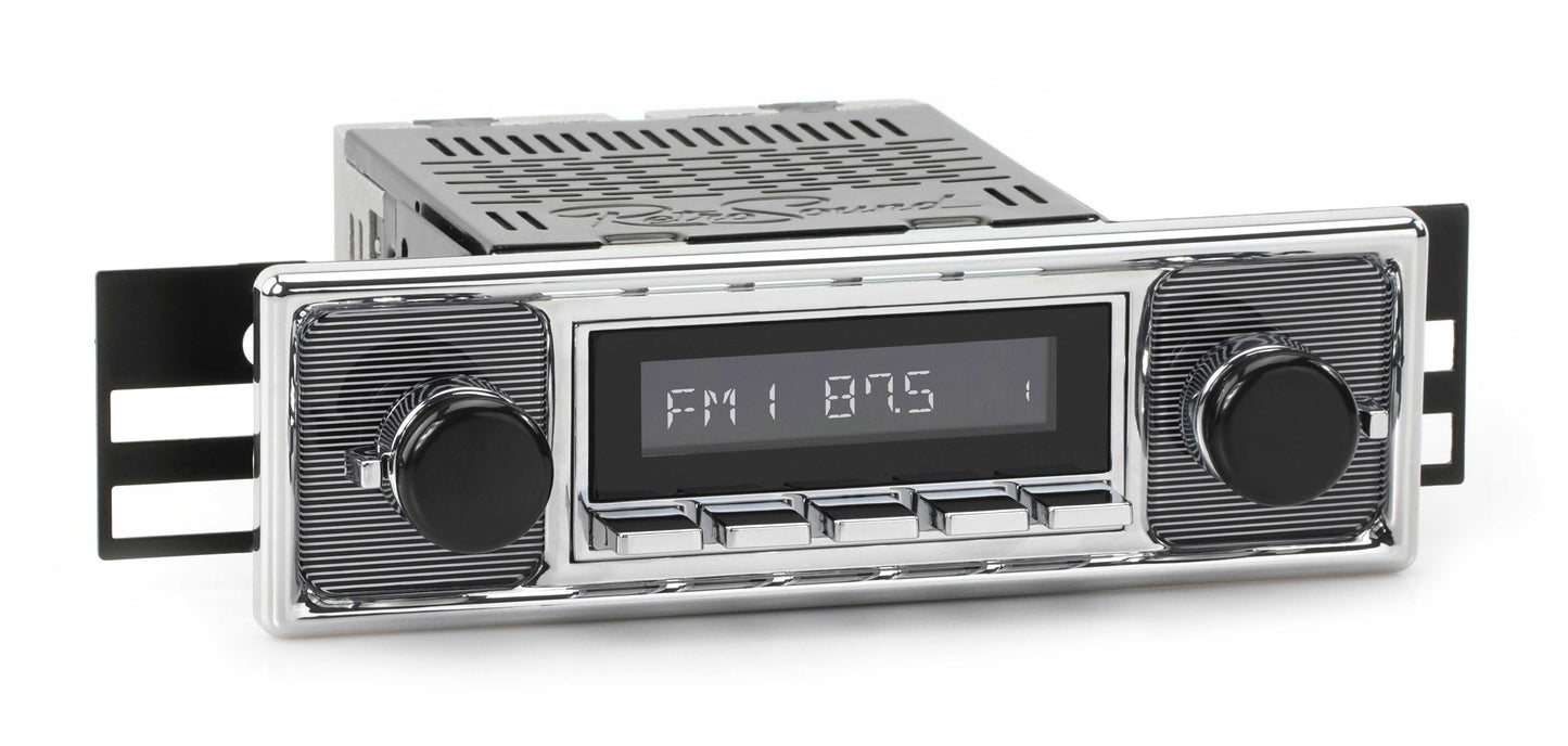 1955-1966 Mercedes-Benz 220 RetroRadio with Pinstripe/Chrome Faceplate