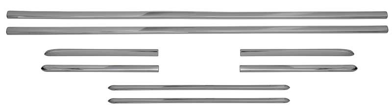 *1968-74 Chevy II Nova SS; Lower Side Body Rocker Molding Set, Deluxe (8pcs)