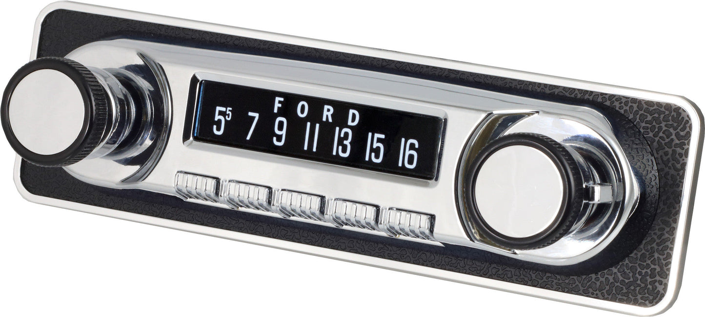 RetroSound Vintage Overlays: Ford Logo Glass Screen Protectors for Huntington Radio