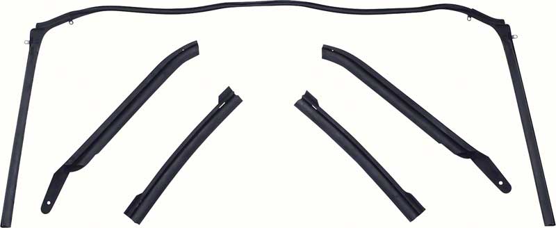 *1967-69 Chevrolet Camaro, Pontiac Firebird, Convertible; Roof Rail Weatherstrip Set (5pcs)