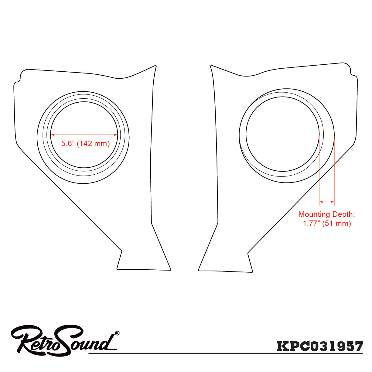 Kick Panels for 1957 Chevrolet