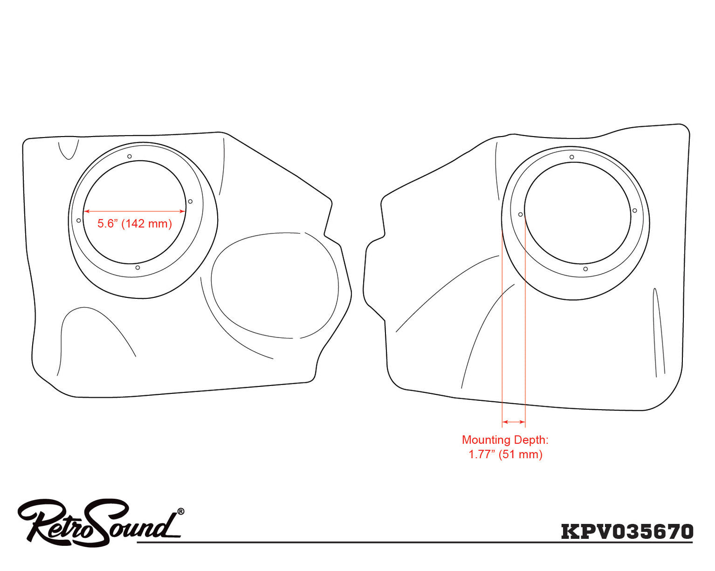 Kick Panels for 1956-1970 Volkswagen Beetle Convertible
