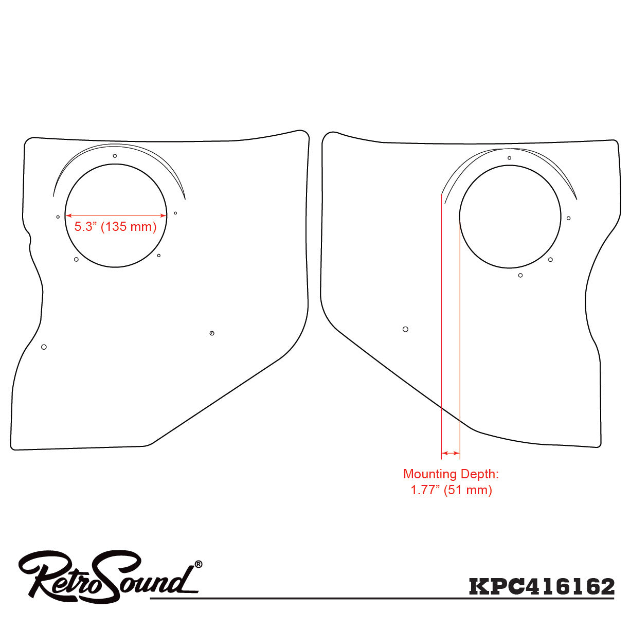 Kick Panels for 1961-1962 Chevrolet Impala / Bel Air / Biscayne