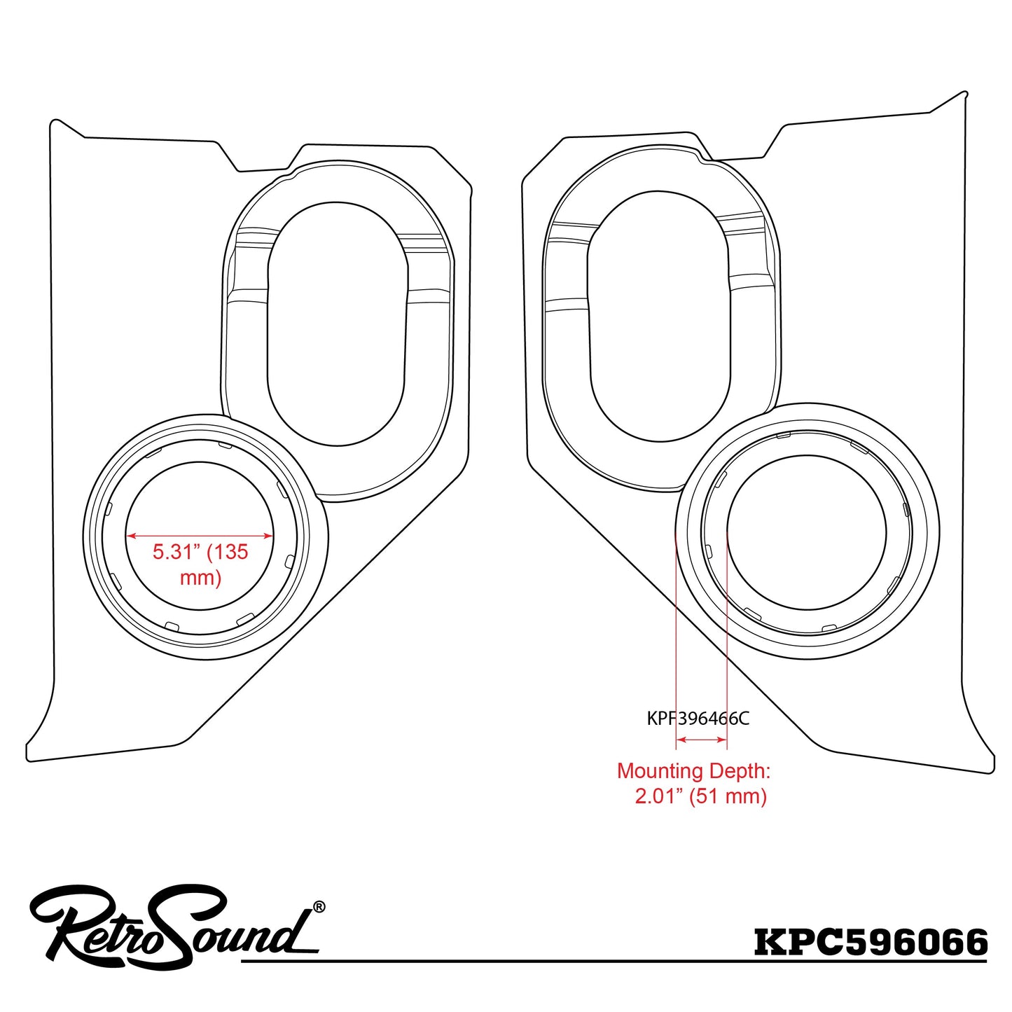 Kick Panels for 1960-1966 Chevrolet Truck