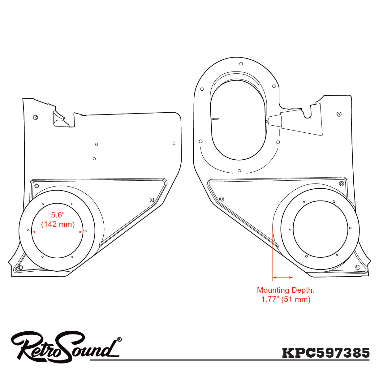 Kick Panels for 1973-1985 Chevrolet Truck
