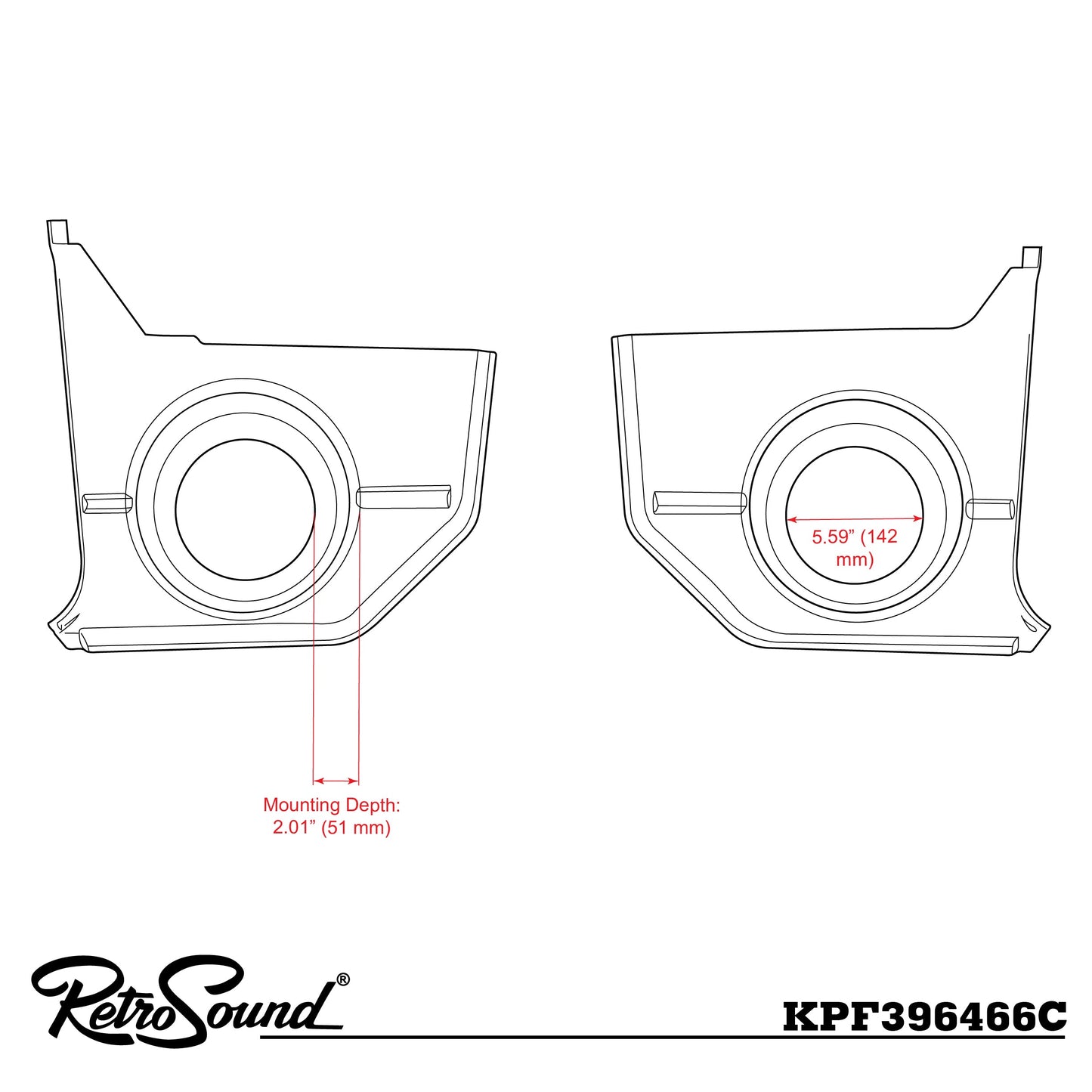 Kick Panels for 1964-1966 Ford Mustang Convertible