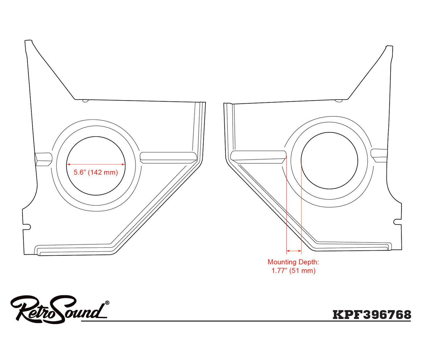 Kick Panels for 1967-1968 Ford Mustang