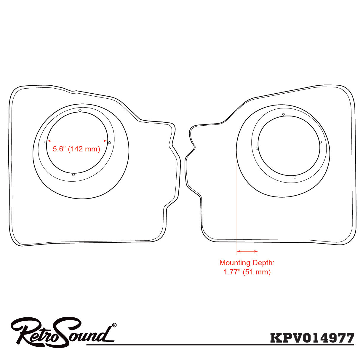 Kick Panels for 1952-1977 Volkswagen Beetle Sedan