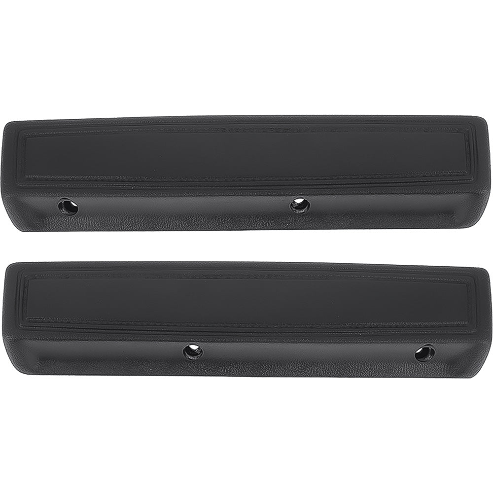 *1966-70 Charger, Coronet, GTX, Belvedere; Front Arm Rest Pad, 13" - Black, Pair