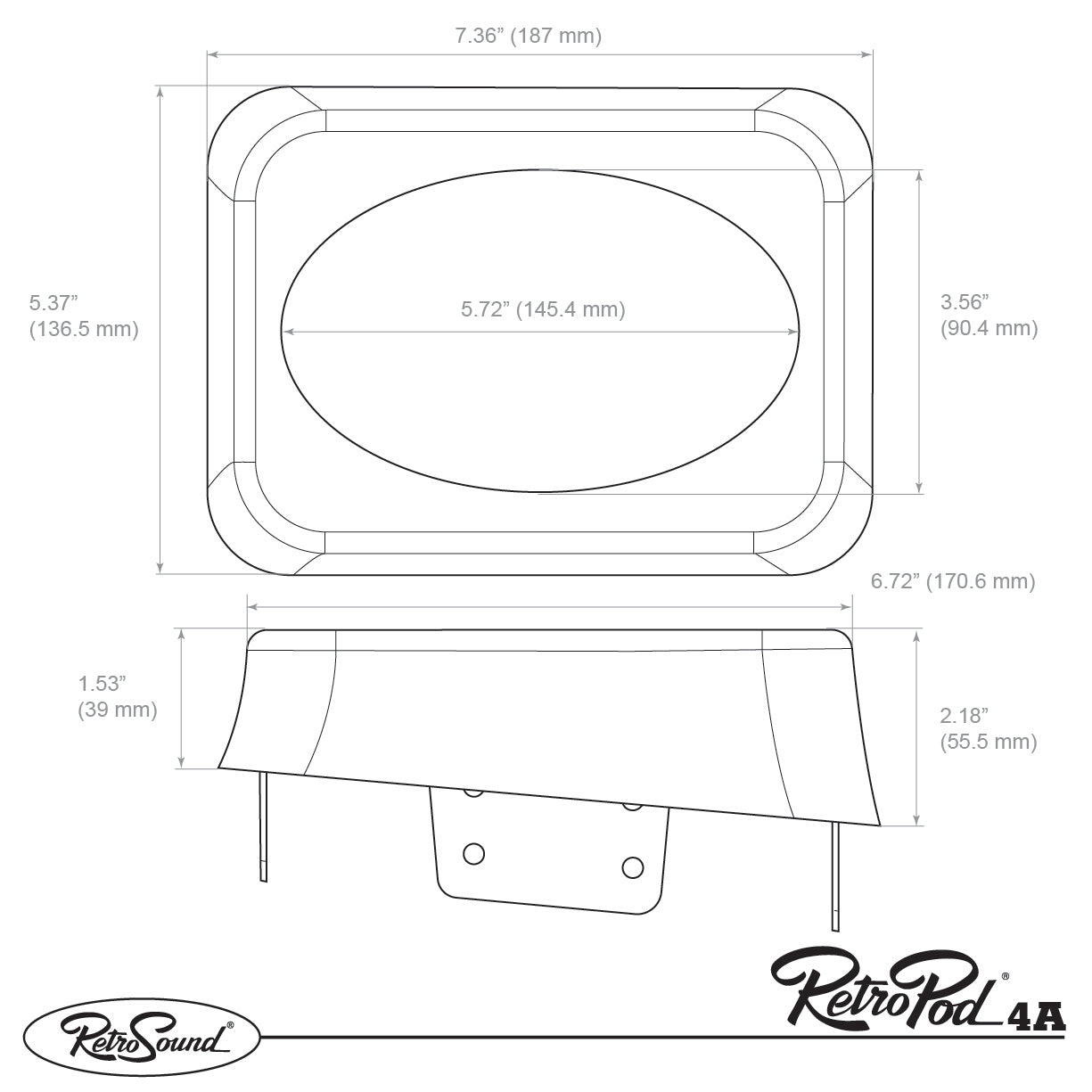 RetroPod 4x6-inch Surface Mount Speaker Modules - Final Sale