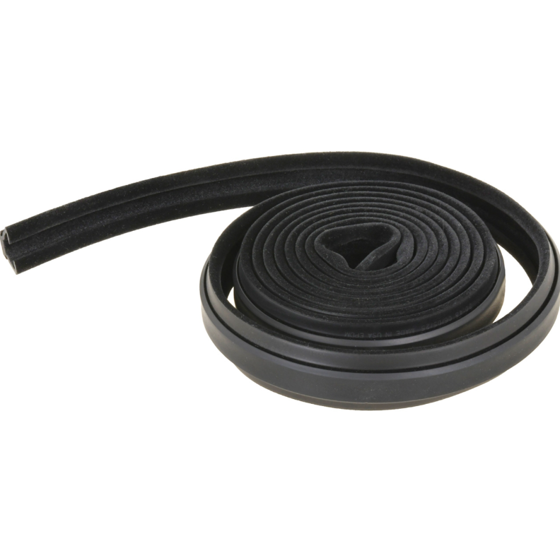 1963-67 Ford/Mercury; Rubber Glass Run Channel Weatherstrip; Flexible Flocked