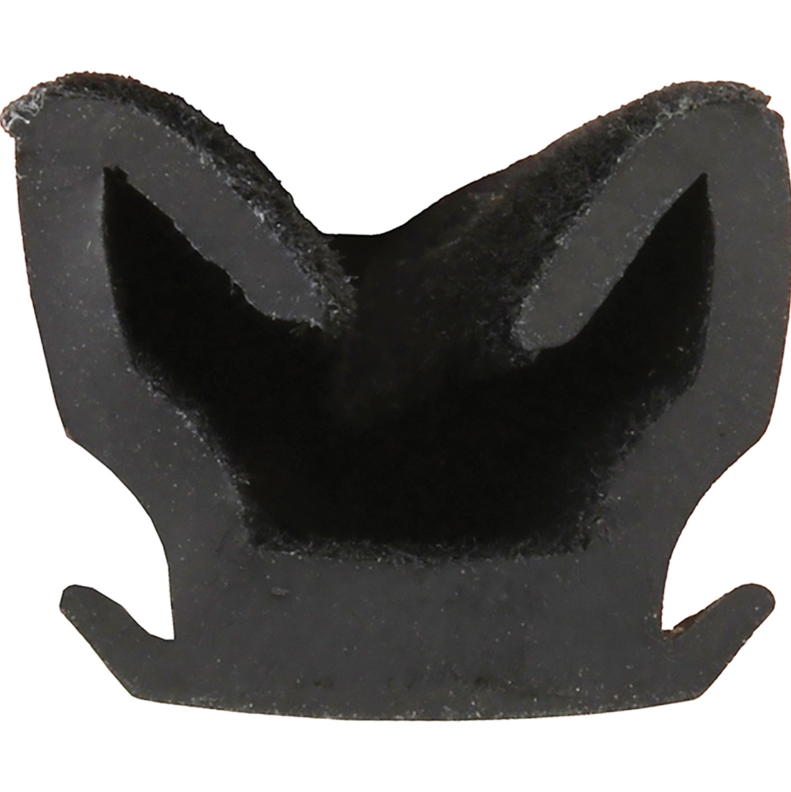 1963-67 Ford/Mercury; Rubber Glass Run Channel Weatherstrip; Flexible Flocked