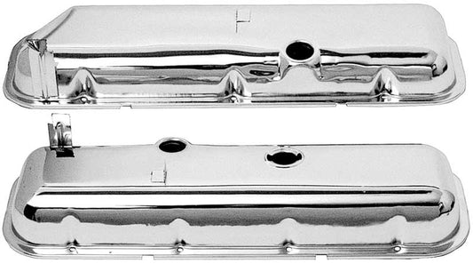 *1965-1981 Chevrolet V8 Big Block; Valve Covers, w/ Power Brakes - Chrome, Pair